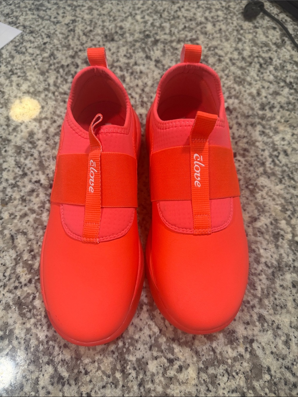 Clove Women's Slip-On Sneakers in Bright Orange